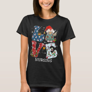 Camiseta LOVE Gnome Navidades de Enfermería Pajama