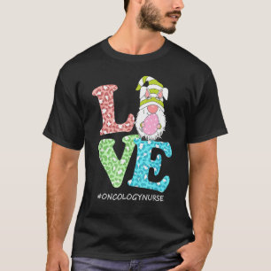 Camiseta Love Gnome Oncología Nurse Leopard Feliz Día de Pa
