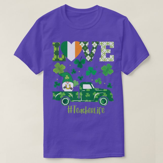 Camiseta Love Gnome Teacher Squad St Patricks Day Shamrock (Diseño del anverso)