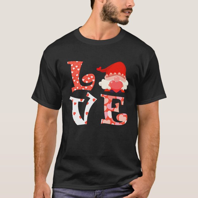 Camiseta Love Gnome Valentine's Day Mother's Day Gnome  3 (Anverso)