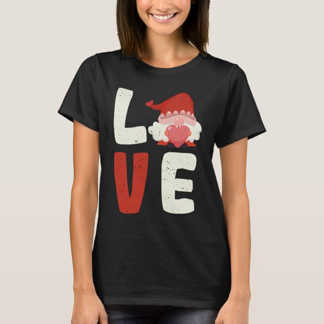 Camiseta Love Gnome Valentine's Day  V Day Gnomes  Couples (Anverso)