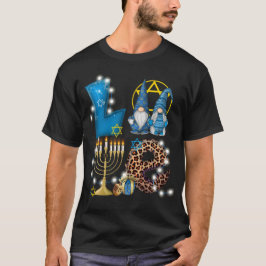 Camiseta LOVE Gnomes Hanukkah Decoraciones Chanukah