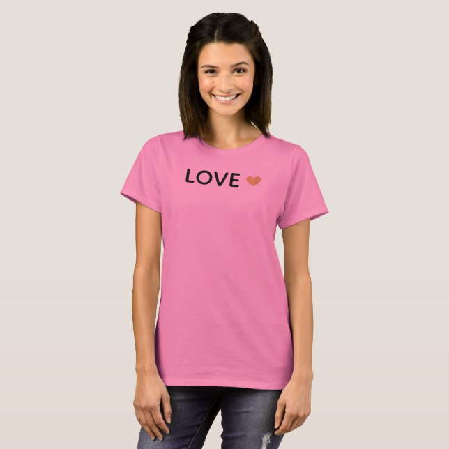 Camiseta Love Gold Heart (Anverso completo)