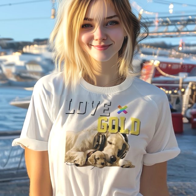 Camiseta LOVE × GOLDEN RETRIEVER - Custom  (Subido por el creador)