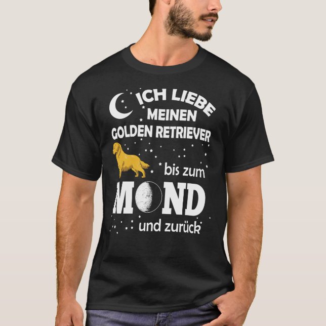 Camiseta Love Golden Retriever Moon (Anverso)