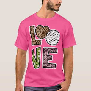 Camiseta Love Golf Player Leopard Print Cute Golf Lover Gol