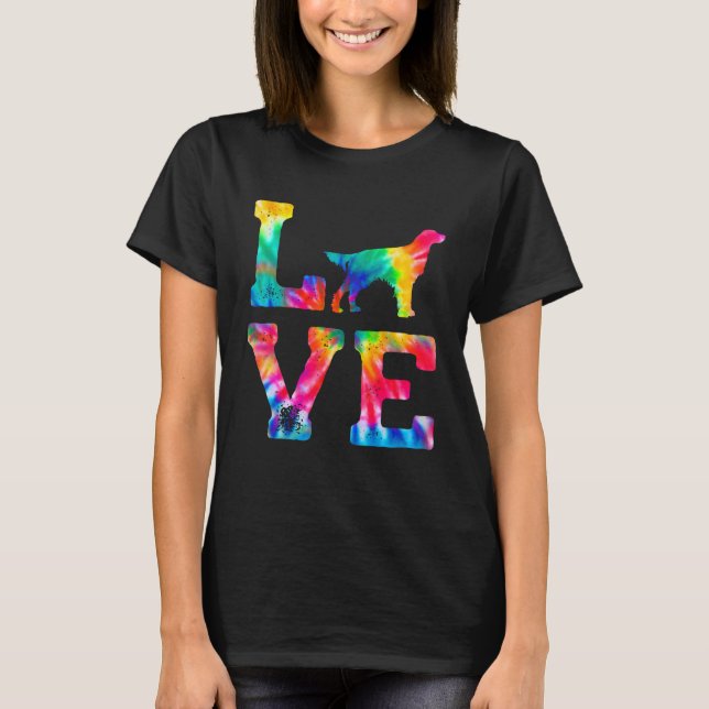 Camiseta Love Gordon Setter Tie Dye Dog Mom (Anverso)
