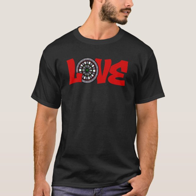 Camiseta Love Graphic Dart Player Darts Dartboard Triple 20 (Anverso)