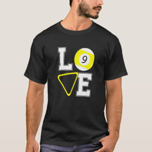 Camiseta Love Graphic Pool Billard Snooker Billard Cue 8 Ba