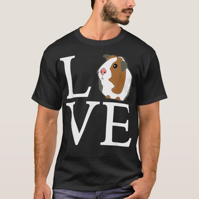 Camiseta LOVE Guinea Pig Cute Gerbil  (Anverso)