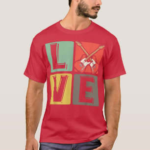 Camiseta Love Guitar Guay Electric Guitarist Rock Lov