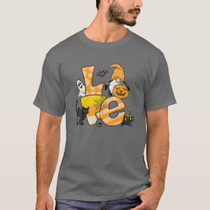 Camiseta Love Halloween Gnomes Cute Autumn Pumpkin Funny Ho