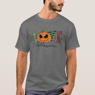 Camiseta Love Halloween Pumpkin Funny Halloween Family Matc