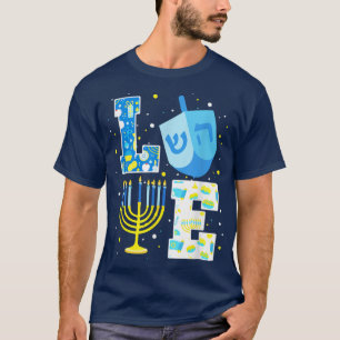 Camiseta Love Hanukkah Chanukah Menorah Pajama Fam