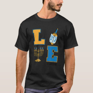 Camiseta Love Hanukkah Cute Jewish Dreidel Menorah Hanukkah