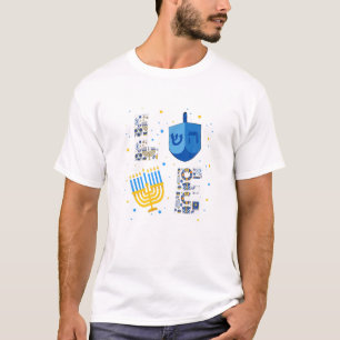 Camiseta LOVE Hanukkah Decoraciones Dreidel Menorah Chanuka