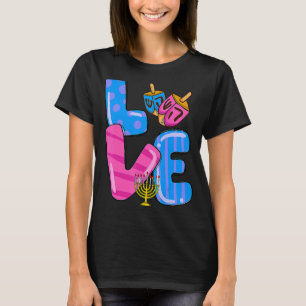 Camiseta Love Hanukkah Dreidel Happy Chanukkah Costuve Jewi