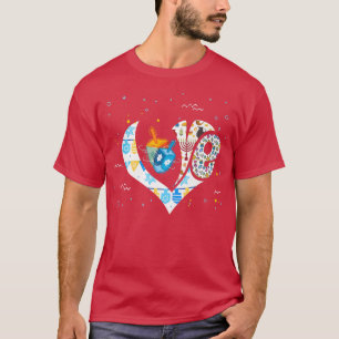 Camiseta Love Hanukkah Dreidel Menorah Happy Chanukkah 