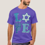 Camiseta Love Hanukkah Menorah Pajama Chanukah<br><div class="desc">Ama A Hanukkah Menorah Pajama Chanukah La Familia Coincidiendo Regalo .</div>