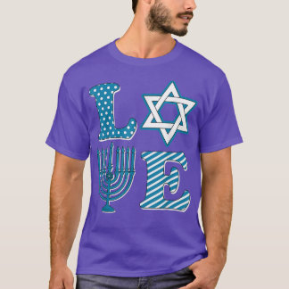 Camiseta Love Hanukkah Menorah Pajama Chanukah