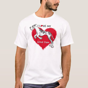 Camiseta Love Harlequin Great Dane