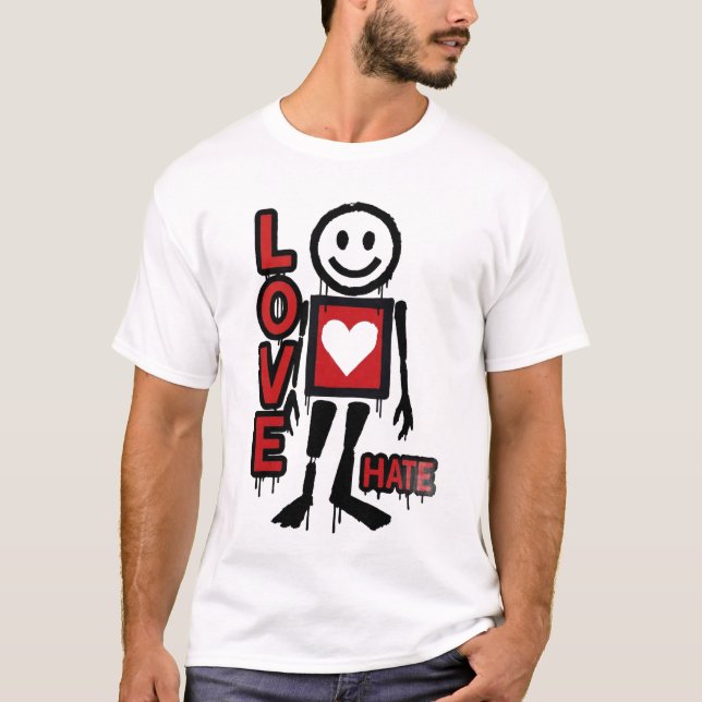 Camiseta Love Hate Inspired Graphic  (Anverso)