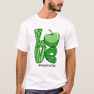 Camiseta Love Head Start Life Irish Shamrock Happy St Patri