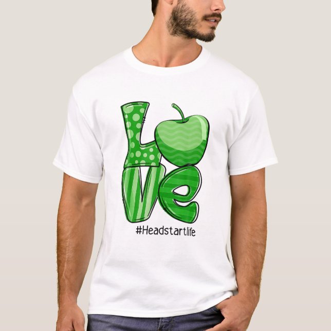 Camiseta Love Head Start Life Irish Shamrock Happy St Patri (Anverso)