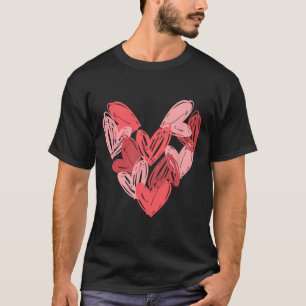 Camiseta Love Heart Art Valentine Atractivo De Corazón De A
