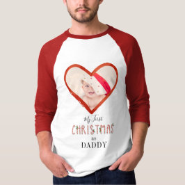 Camiseta Love Heart Baby Photo Mis primeros Navidades Como