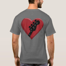 Love Heart Bass Guitar w Amp Grill Music
