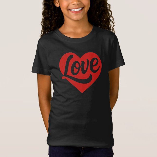 Camiseta Love Heart Logo – Red Romantic Symbol (Anverso)