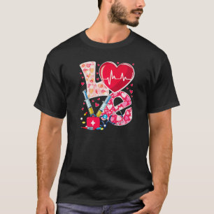 Camiseta LOVE Heart Nurse Life Vanlentine RN Valente de Enf
