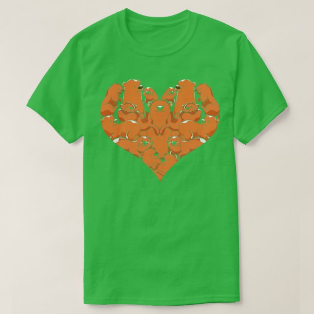 Camiseta Love Heart Otter (Diseño del anverso)