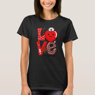 Camiseta Love Heart Stethoscope Oncology Nurse Life Valenti