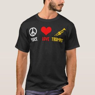 Camiseta Love Heart Trumpet Gracioso regalo