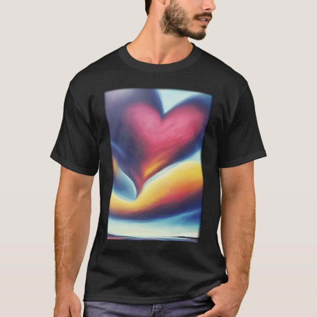 Camiseta Love Heart Valentine's Day Couple Romantic (Anverso)