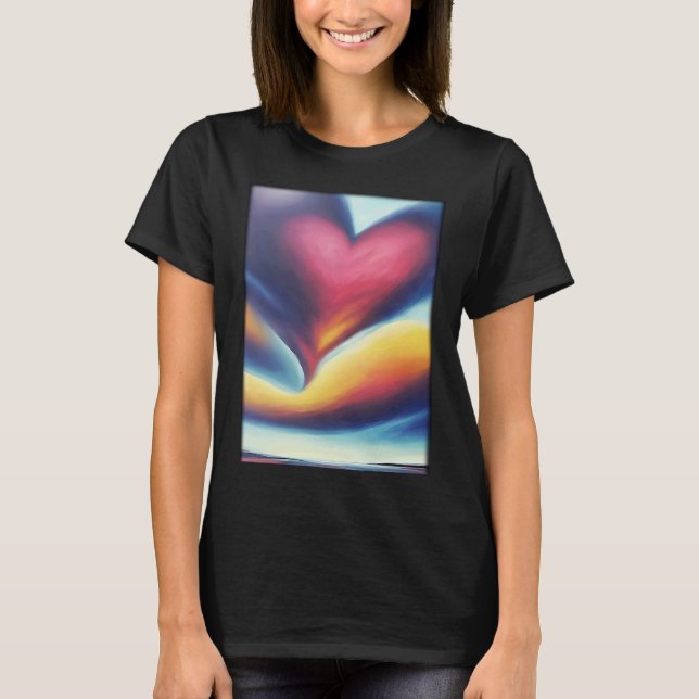 Camiseta Love Heart Valentine's Day Couple Romantic (Anverso)