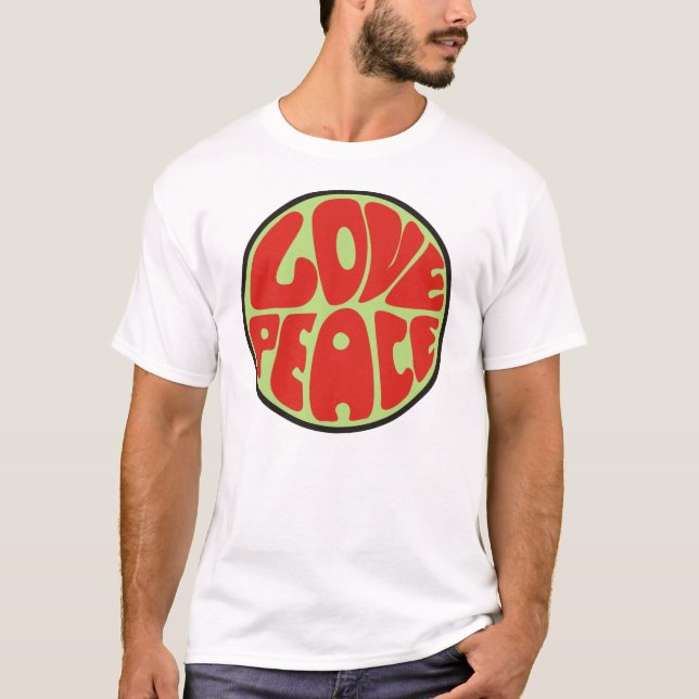 Camiseta Love hippie peace dicho (Anverso)