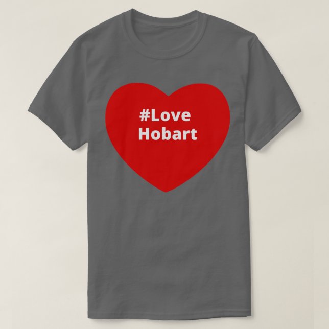 Camiseta Love Hobart Hashtag Heart (Diseño del anverso)