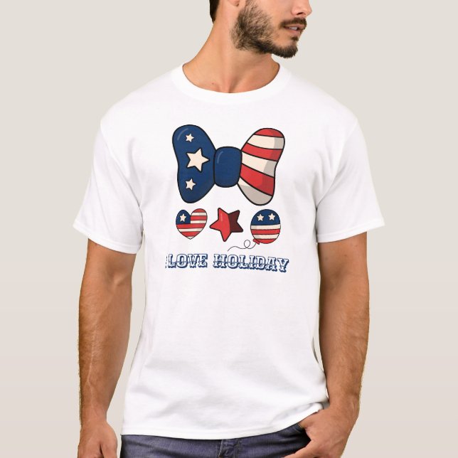 Camiseta Love Holiday Vintage American Design (Anverso)