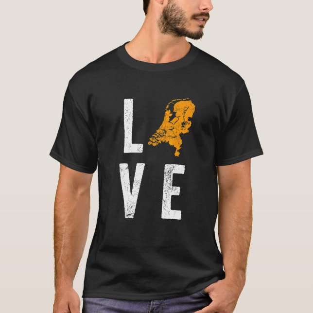 Camiseta Love Holland Map Dutch Koningsdag King (Anverso)