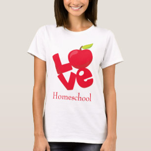 Camiseta Love Homeschol Red Apple