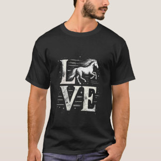 Camiseta Love Horse Horseback Riding Horse Rider Race Lover