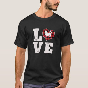 Camiseta Love Husky Dog Lover Regalos Perro Búfalo Tapado V