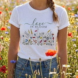 Camiseta Love in Bloom Wildflower Meadow Bridal Shower
