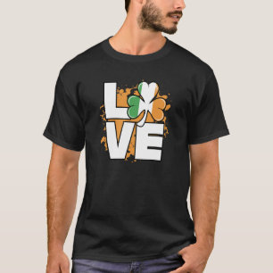 Camiseta Love Ireland Flag Shamrock Irish Prige St Patrick