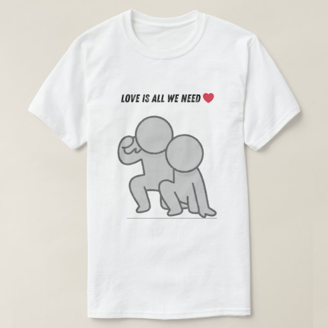 Camiseta Love is all we need (Diseño del anverso)