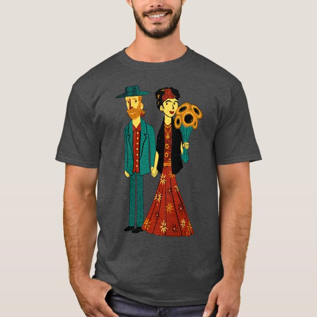 Camiseta Love is Art Frida Kahlo and Van Gogh (Anverso)