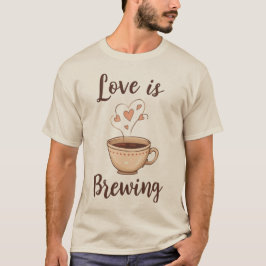 Camiseta “Love Is Brewing” Novia del Café